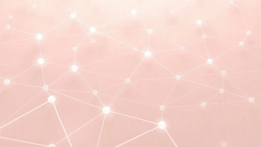 Abstract 3D visualization of nodes and lines, connection net