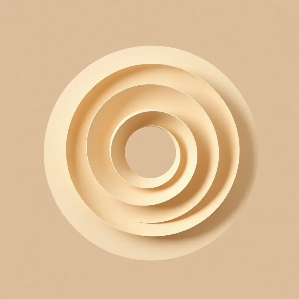 Abstract geometric composition based on the Fibonacci spiral